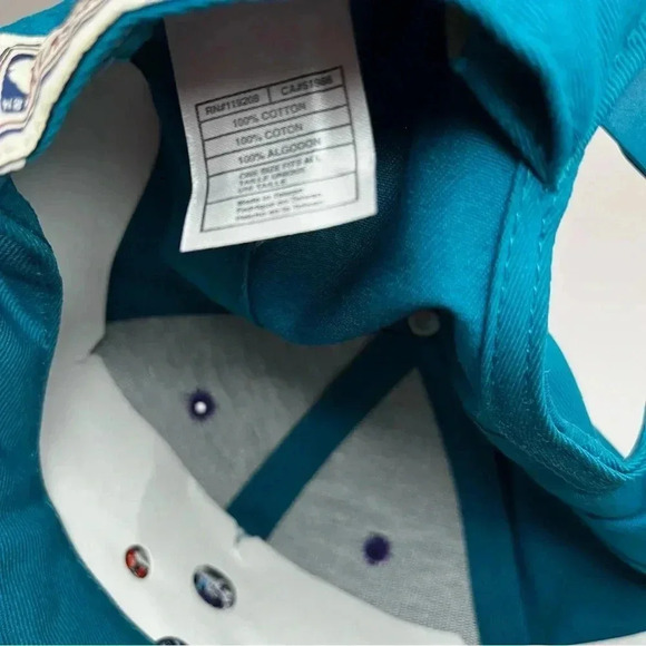 vintage Adidas hardwood classics charlotte hornets cap team cap hat‎ snap back - Picture 5 of 6
